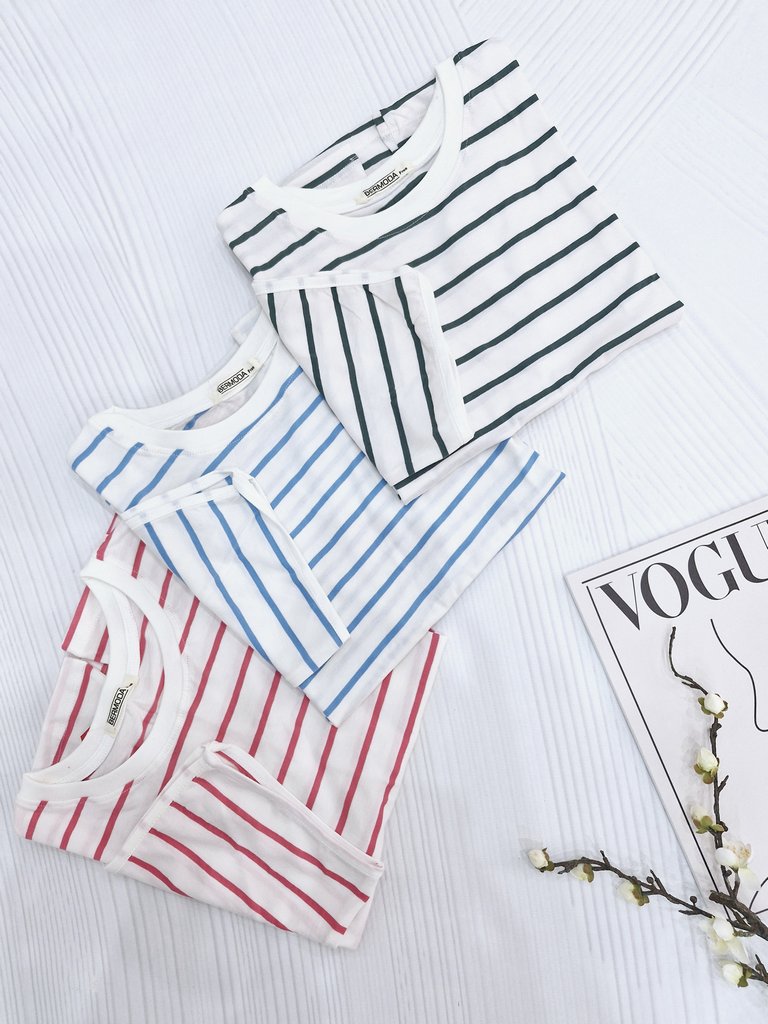 تیشرت کراپ راه راه