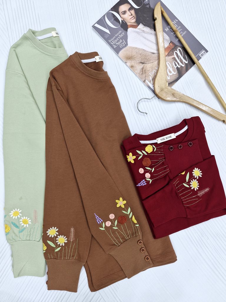 بلوز آستین سه دکمه یاسمن