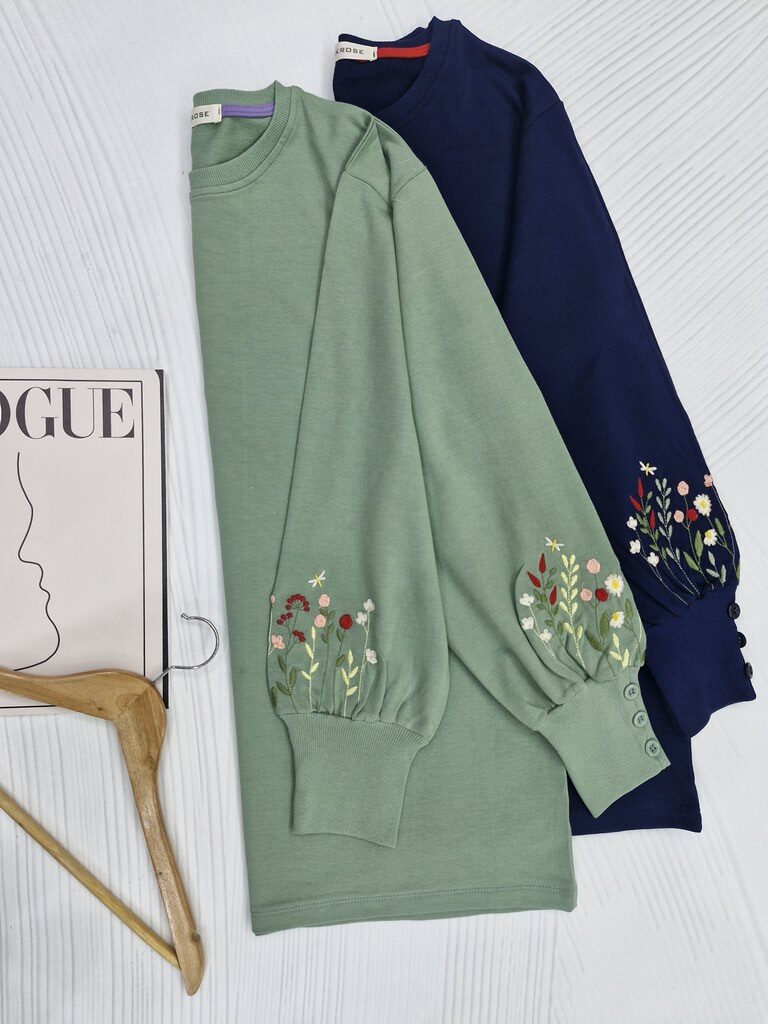 بلوز آستین سه دکمه بیگ سایز